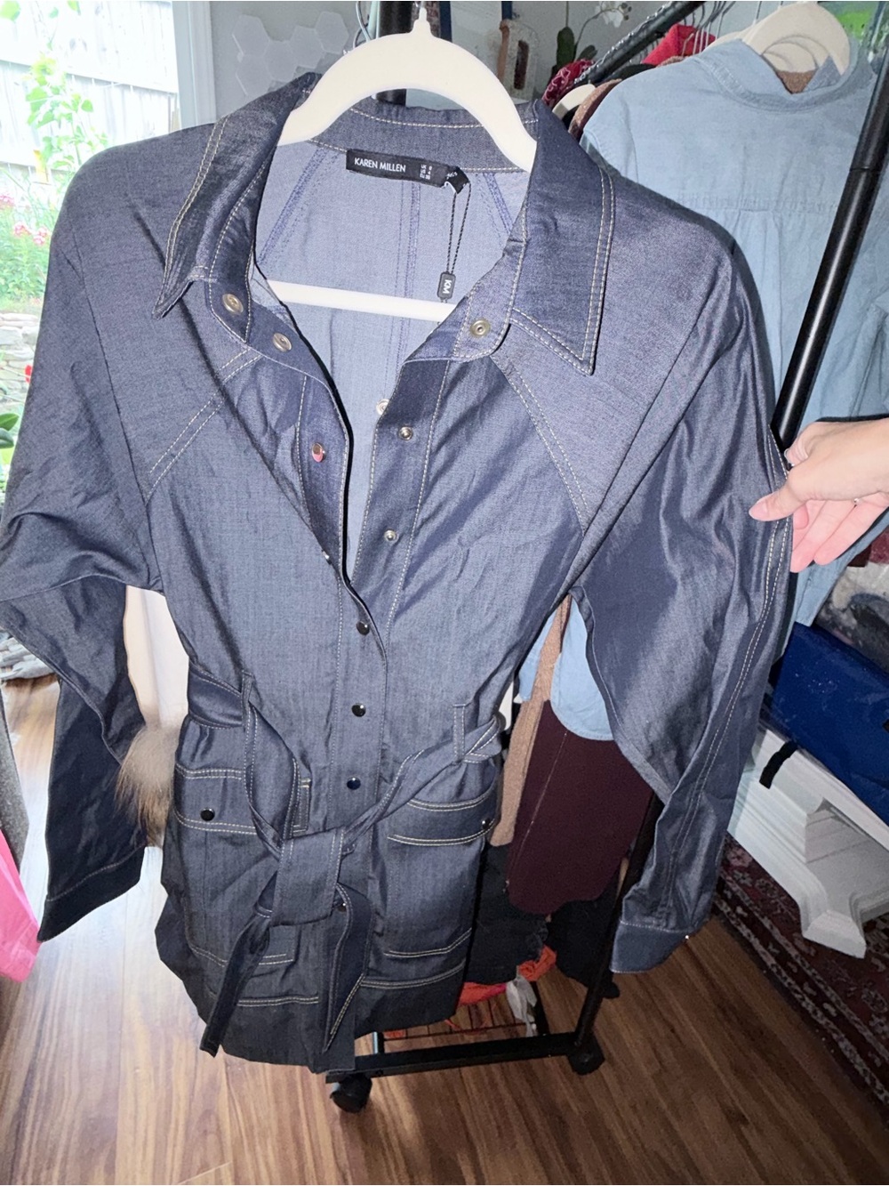 Karen Millen Dark Navy Denim Romper